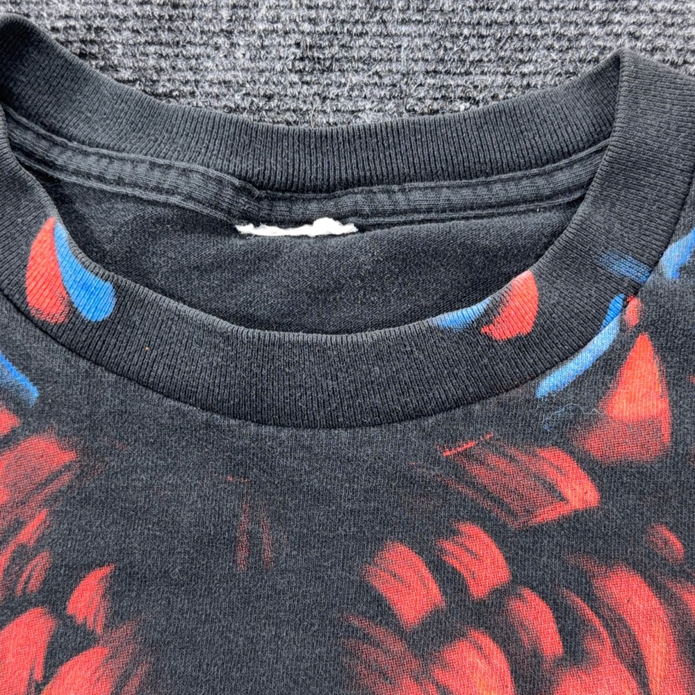 Liquid Blue AOP Dragon Graphic T-Shirt 1996 Vintage Double Sided Black XL Mens - Picture 5 of 9
